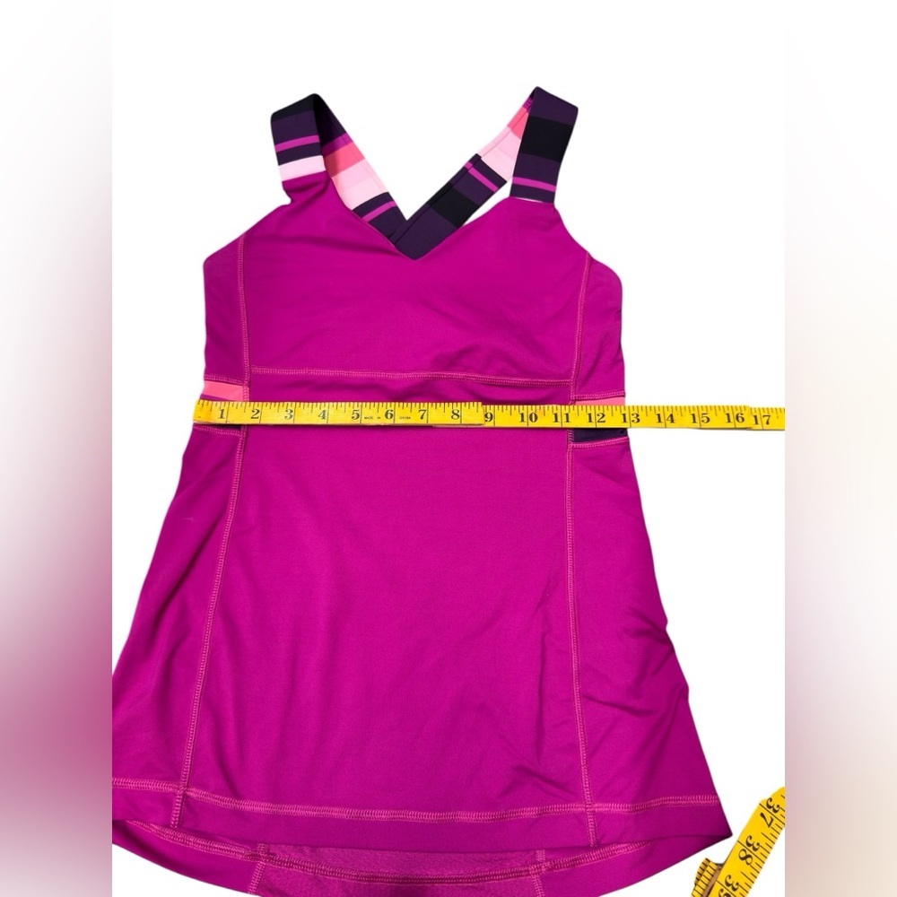 Lululemon Push Ur Limits Tank - Raspberry / Assorted Stripe. - Picture 6 of 6